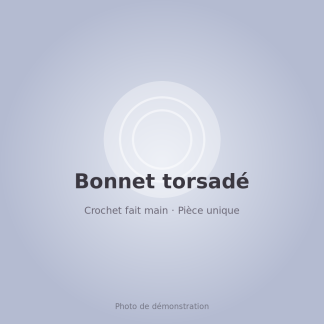 Bonnet torsadé bleu doux