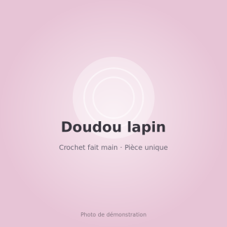 Doudou lapin crème